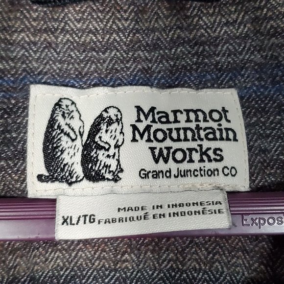 Marmot Mountain Works Shirt Mens Extra Large Flannel Button Up Long Sleeve - Picture 3 of 9